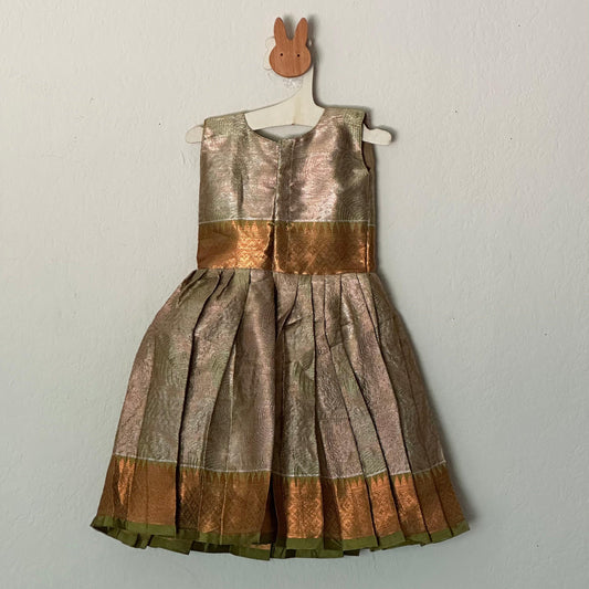 Simple Katan Silk Frock | Newborn - Kalas Couture